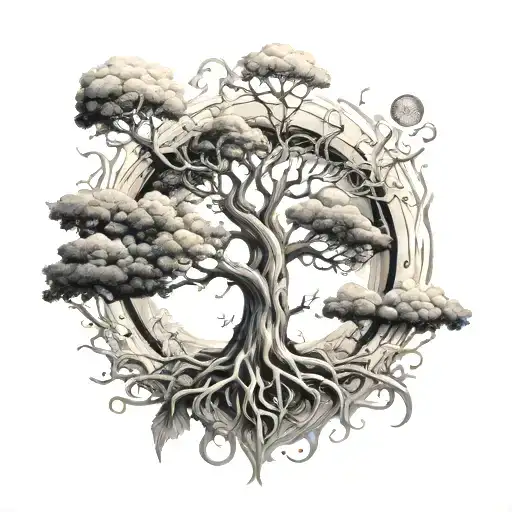 Black Hole Eating World Tree