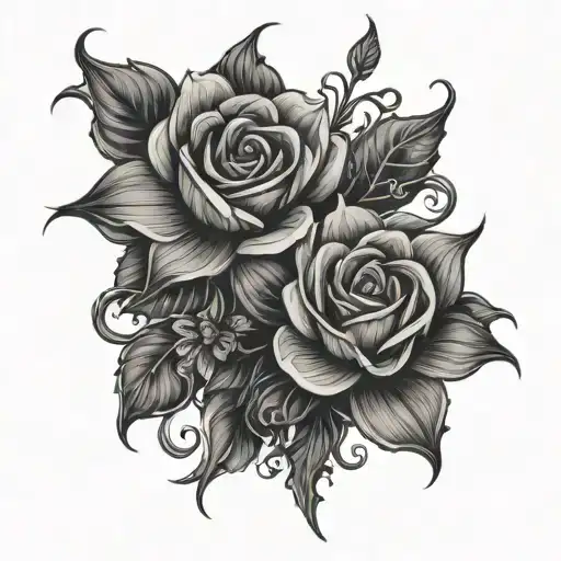 Gothic Flowers Intertwined