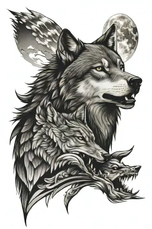 Wolf And Hawk