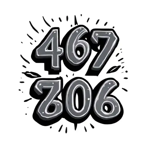 A Medium Small Text Where It Says 46 76 96 06 The Text Will Go Downwards And Be In A Cool Typesnit