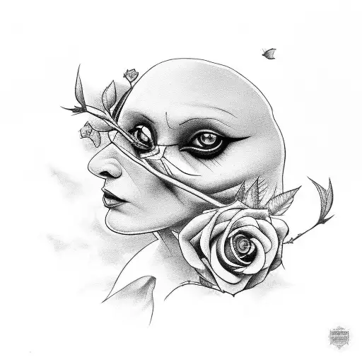 Raven Carrying A Rose