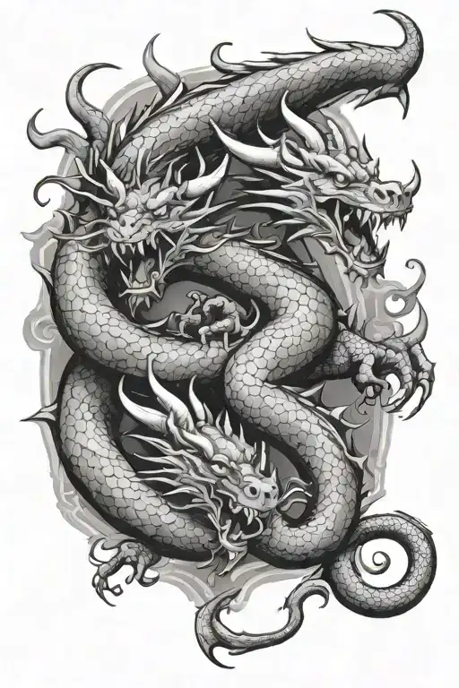 Dragon Amd Bull Charging