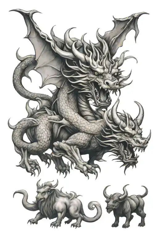 Dragon And Bull