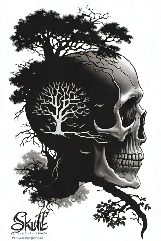Skull And Tree Of Life