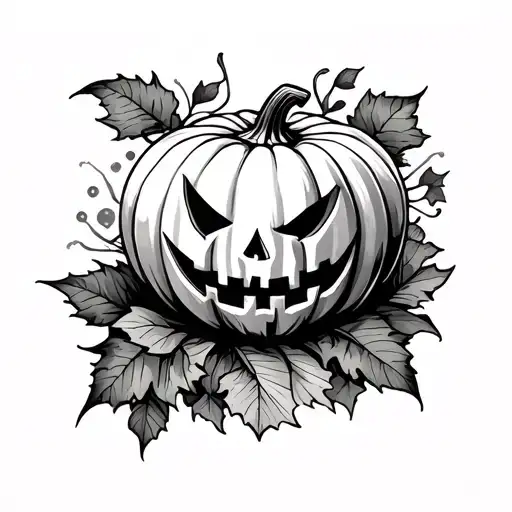 Pumpkin Tattoo Hand No Color Tattoo Unique