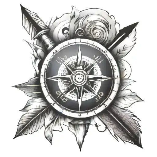Compass And An Arrow