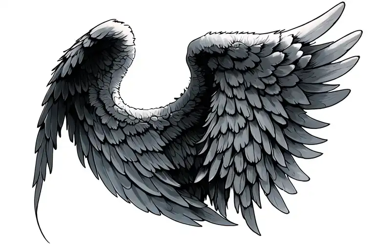 Angel Wing On Shoulder Blades