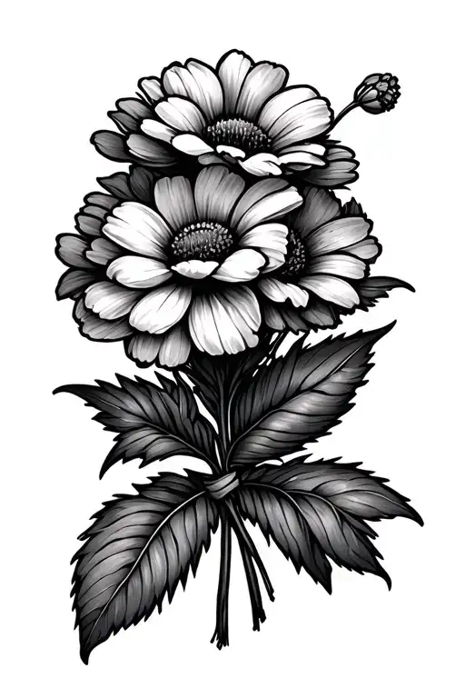 Birth Flower Bouquet Tied