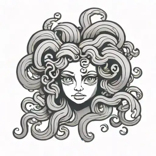 Medusa Minimalist Chibi Or Vector