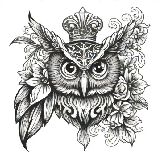 Owl With Fleur-de-lis
