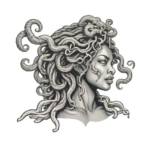 Black Woman Phenotype Medusa Head Forward Facing