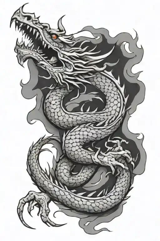 Arm Sleeve Tattoo Dragon Wrapped