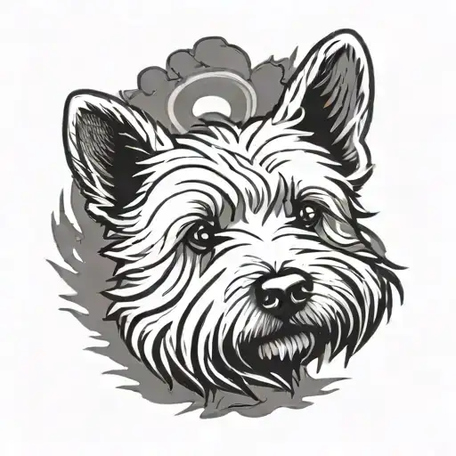 Westie Dog Paw Print