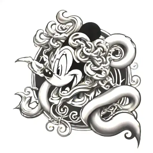 Mickey Mouse Medusa Greek Mythology