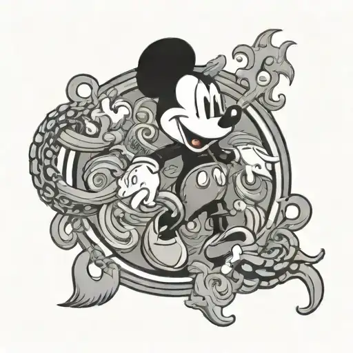 Mickey Mouse With Medusa Greek Mythology