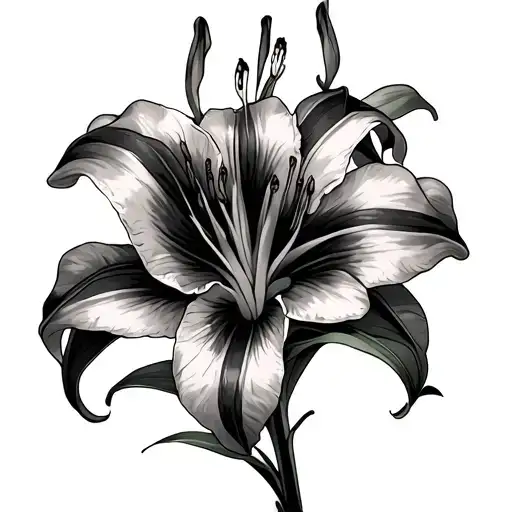 Red Tiger Lilies Thigh