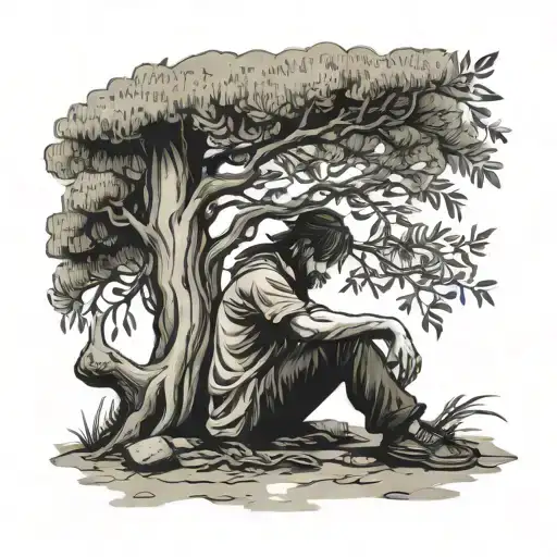 Vagabond Under Olive Tree