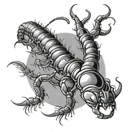 Scary Centipede Crawling