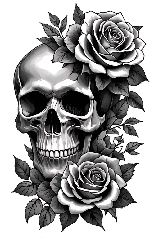 Skull And Roses Webs