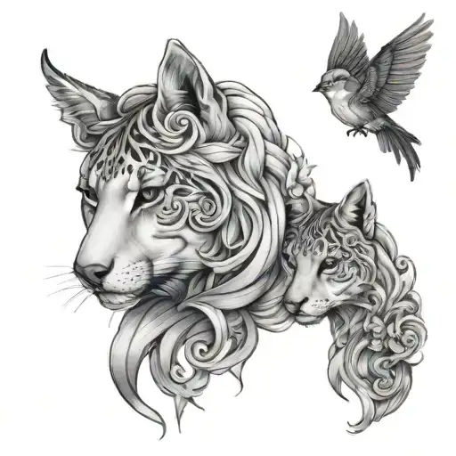 Mother Daughter Tattoo Design