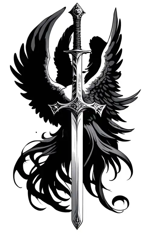 Sword And Angel Wings