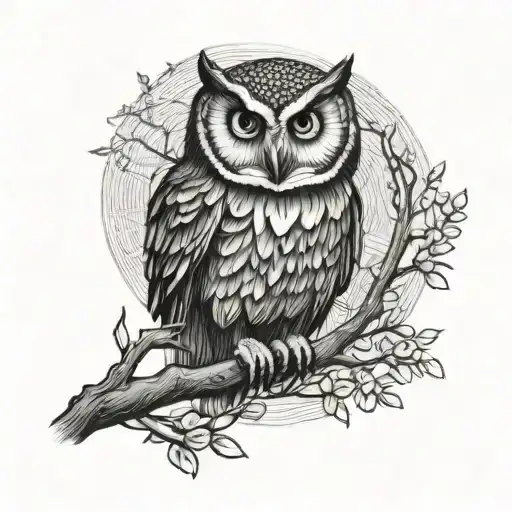 Owl Perched On A Branch