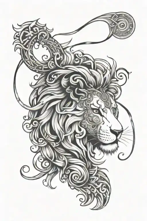 Conceptual Leo Zodiac Sign