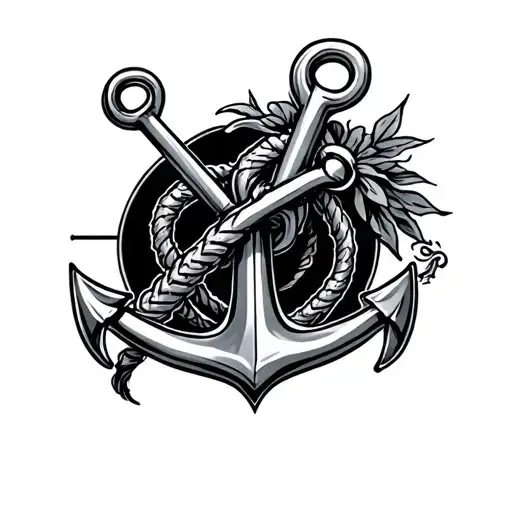 An Anchor With A Faded Siren