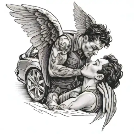 Car Crash Survivor Kissed By An Angel Holding