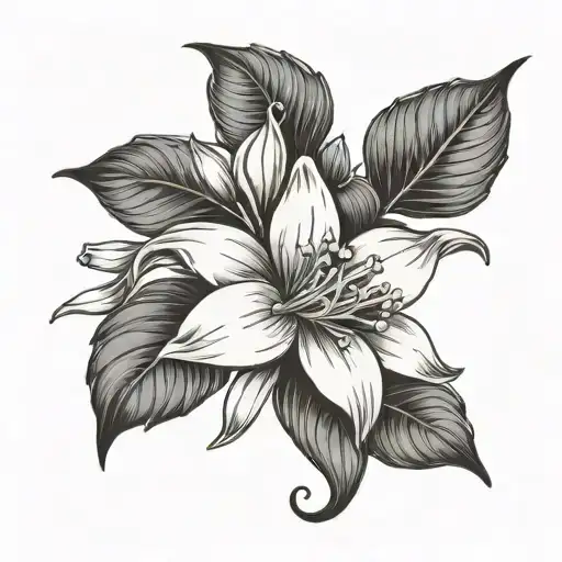 Jasmine Flower In 2D Black Female Creeper Type