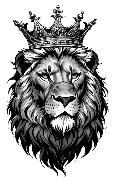 Lion Wearing A Crown