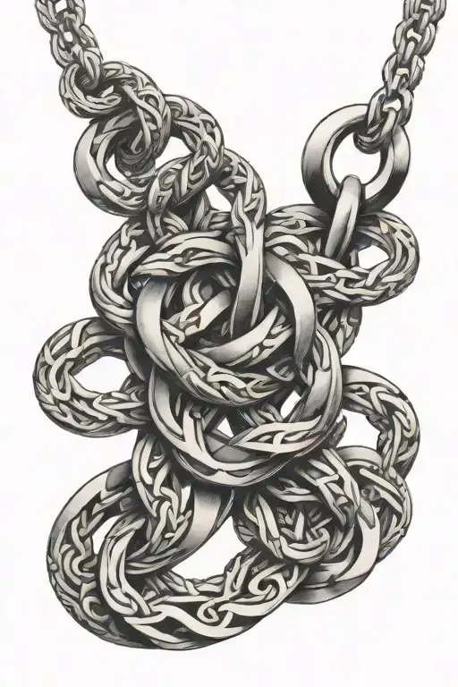 Chain Necklace Intertwined