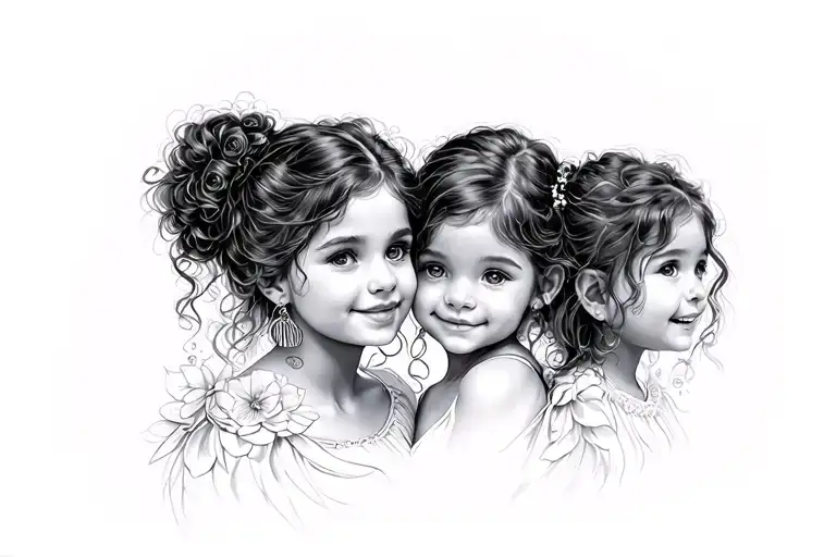 Mother And 2 Daughters