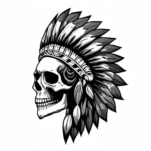 Indian Skull Head Side