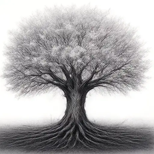 Tree With A Bible As The Roots And Verses As The Branches