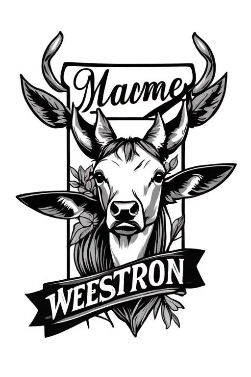 Western With Name Meadow Surrounded