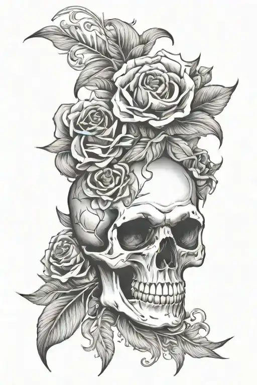Skull Soft Shading With White