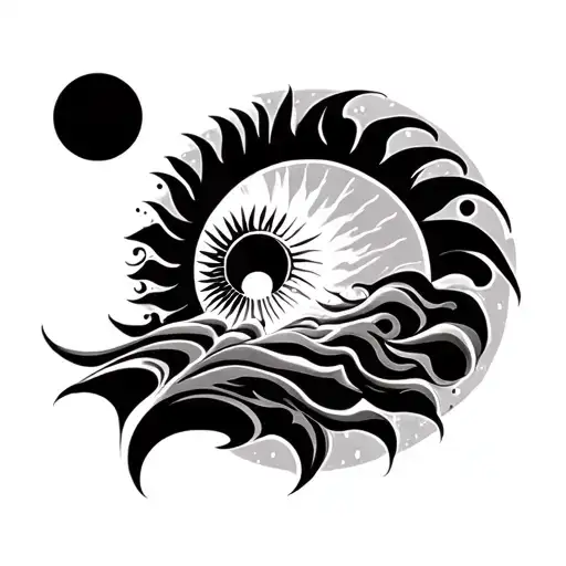 Sun Wave Tribal Design