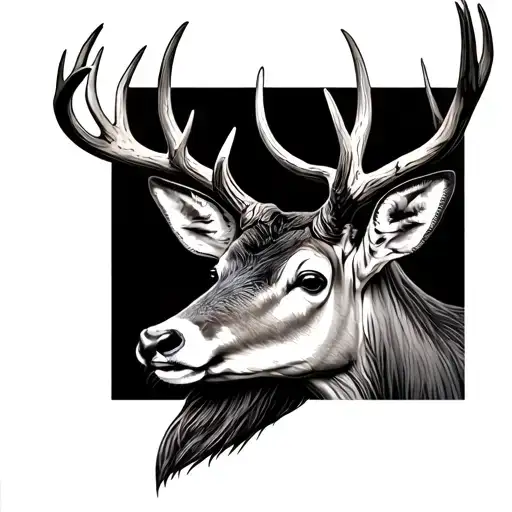 Side View Deer Antler