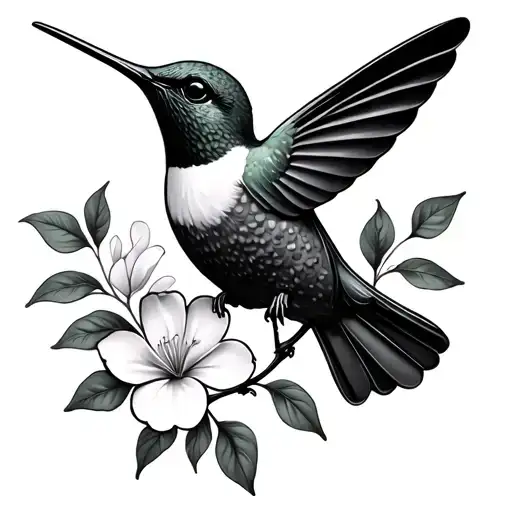 Jasmine Vine And Humming Bird