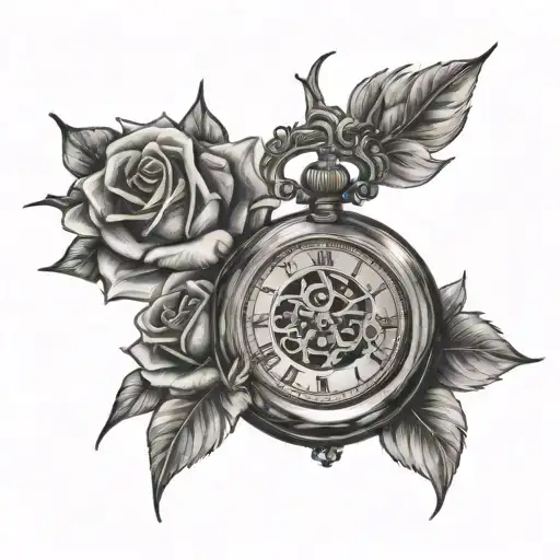 Hand Rose Pocket Watch