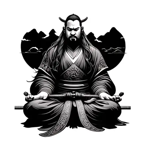 Samurai In Meditation