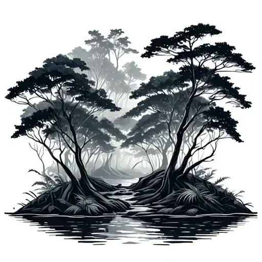 Jungle Forest With Trees