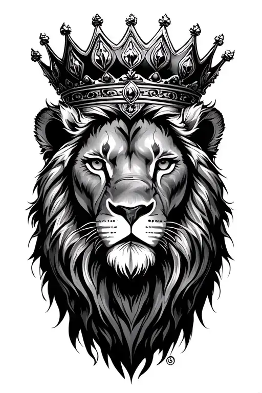 Lion Wearing A Crown