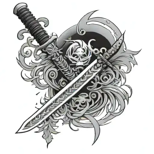 A Pitch Black Katana Sword