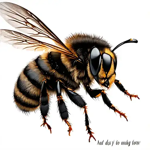 Bee Flying Near A Quote