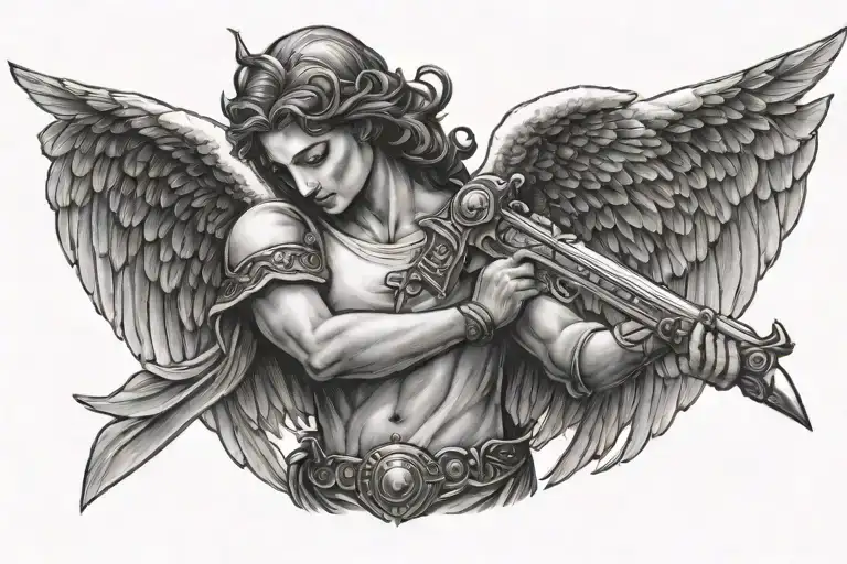 Angel Holding Sword