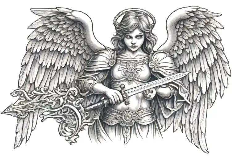 Angel Holding Sword