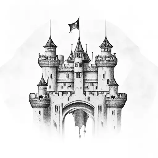 Square Castle With Sword