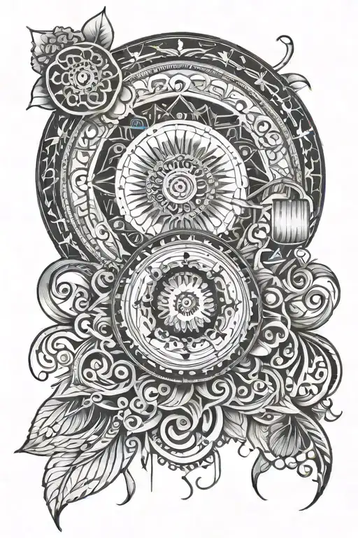 Music Mandala Design Incorporating